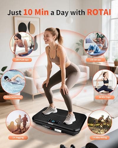 Shake Plate Vibration Exercise Machine for Lymphatic Drainage Massager & Weight Loss, 400 lbs Capacity Whole Body Vibrating Plate Workout for Women and Men thumbnail 4