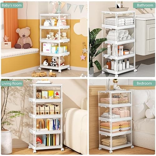 Clear Storage Bins with Lids thumbnail 5