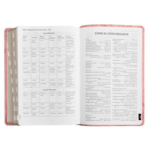KJV Holy Bible, Giant Print with Cross-References, Soft Pink LeatherTouch with Floral Cover Design, Thumb Index, Ribbon Marker, Red Letter, Full-Color Maps, Easy-to-Read MCM Type, King James Version thumbnail 11