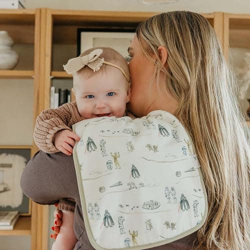 Copper Pearl Baby Burp Cloth Large 21''x10'' Size Premium Absorbent Triple Layer 3-Pack Gift Set Tatooine thumbnail 2