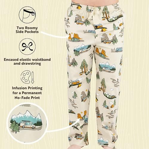 Lazy One Bear & Bigfoot Pajama Pants For Men, Men's Separate Bottoms, Lounge Pants, Funny, Humorous thumbnail 5