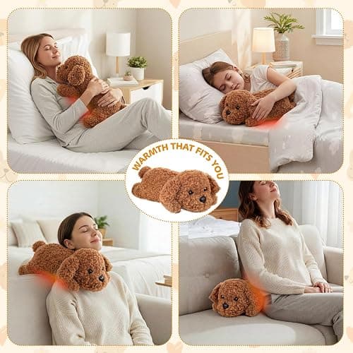Poodle Plush Heating Pad for Period Cramps, Cute Heated Dog Stuffed Animals | Portable Electric USB Heated Pads, Heated Stuffed Animals for Teen Girls Women, Girl Gift ideas for Birthday Christmas Easter thumbnail 7