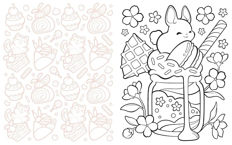 Cute Chibi Creature Coloring: Color over 60 Adorable Creatures thumbnail 2
