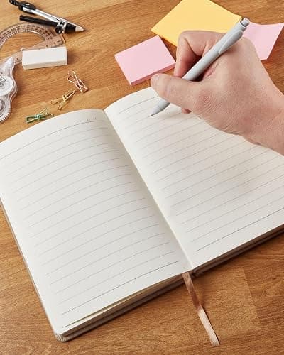 Soul Projekt A5 Notebook Beige, Lined 360 pages Journal Note books for Women and Men, Bullet A5 Notepad with Elastic Closure and Pen Loop, Travelers Hardback Notebook, University Study Essential Diary thumbnail 2