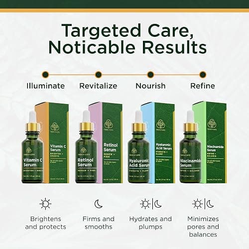 Tree of Life Beauty Vitamin C Skin Care Set, Skin Brightening Face Oil for Dark and Age Spots, Facial Serums for Dry and Sensitive Skin with Hyaluronic Acid & Vitamin E for Soft Smooth Skin, 1 Fl Oz thumbnail 6