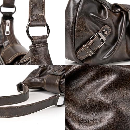 Shoulder Bag for Women Top Handle Handbag Purse Y2K Hobo Clutch Small Punk Purse Trendy thumbnail 6