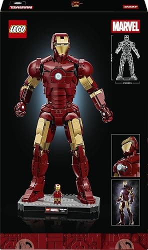 LEGO ǀ Marvel Iron Man Mark 3 Édition Collector - Figurine - Maquette Avengers pour Adulte - Décoration Intérieure - Minifigurine & Réacteur Arc - Cadeau à Collectionner pour Fans 76344 thumbnail 12