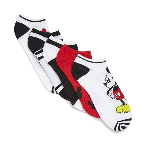 Disney Women's Mickey Mouse 5 Pack No Show Socks thumbnail 3