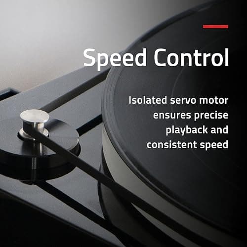 Fluance RT85N Reference High Fidelity Vinyl Turntable Record Player with Nagaoka MP-110 Cartridge, Acrylic Platter, Speed Control Motor, High Mass MDF Wood Plinth, Vibration Isolation Feet - Walnut thumbnail 5