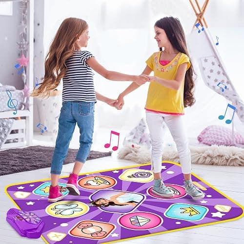 Dance Mat Toys for Kids, Purple Princess Electronic Dance Pad Game with 5 Gaming Modes, Dance Toys with LED Lights, Built-in Music, Ideas Christmas Birthday Gifts for 5+ Year Old Toddler Girls thumbnail 6