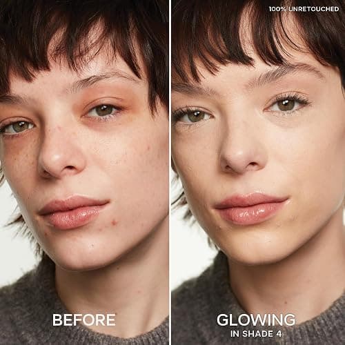 Saie Slip Tint Radiant Cream Concealer & All-Over Face Makeup - Concealer for Dark Circles, Redness & Blemishes - Lightweight Makeup Made with Hydrating Hyaluronic Acid - Shade 4 (0.17 oz) | Concealer for Dark Circles, Redness, Blemishes, Shade 4, 0.17 oz thumbnail 3