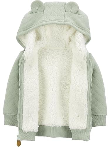 Simple Joys by Carter's Baby Hooded Sweater Jacket with Sherpa Lining thumbnail 3