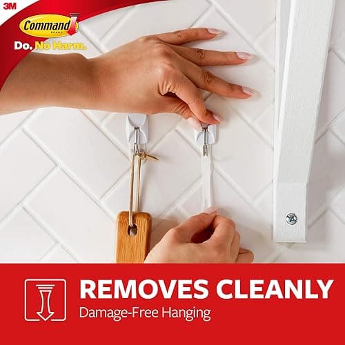 Command Small Wire Toggle Hooks, 16 Hooks and 24 Command Strips, Damage-Free Hanging Wall Hooks with Adhesive Strips, Adhesive Hooks for Hanging Christmas Decorations, Holds up to 0.5 lb thumbnail 5