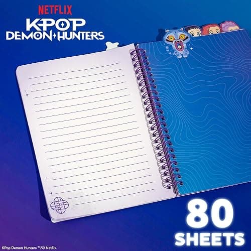 KPop Demon Hunters™ Huntr/x Tab Journal with 80 Lined Pages, Spiral-Bound, Notebook Size 6x8, Official KPop Demon Hunters Merch for K-Pop Fans, Students, Teens thumbnail 4