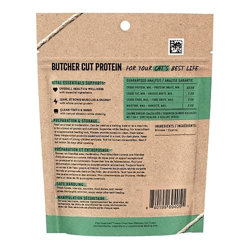 Vital Essentials Minnows Cat Treats, 0.5 oz | Freeze-Dried Raw | Single Ingredient | Grain Free, Gluten Free, Filler Free thumbnail 2