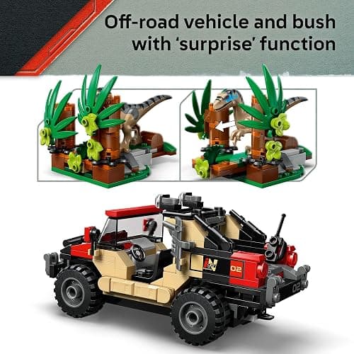 LEGO Jurassic World Raptor Off-Road Escape Dinosaur Toy - Building Playset with Dinosaur Action Figures, Jurassic World Toy for Boys & Girls, Ages 6+ - Gift Idea for Birthdays - 76972 thumbnail 3