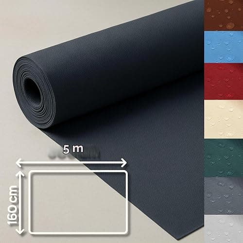 Tela impermeable por metros 5M x 160 cm - Tejido resistente al agua para exterior ideal para cojines cortinas fundas muebles de jardín y proyectos de costura Burdeos Certificado Oeko-Tex thumbnail 3