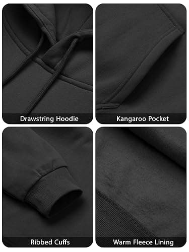 PLEPAN Hoodies for Men Casual Cotton Essentials Hoodie Pullover Long Sleeve Fleece Hooded Sweatshirts with Pockets thumbnail 3