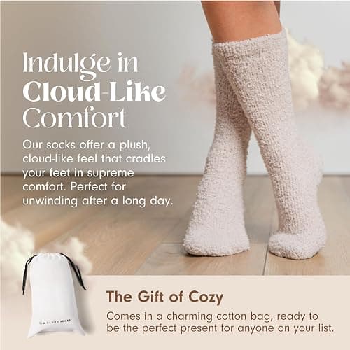 Unboxme Gifts Warm & Cozy Ultra-Luxe Cloud Sock for Women & Men - Super Soft Luxurious Fabric Sleep Socks thumbnail 2