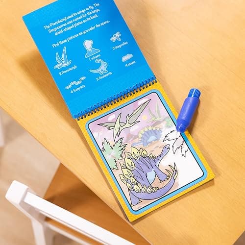 Melissa & Doug On The Go Water Wow! Reusable Water-Reveal Activity Pad – Dinosaurs - Dinosaurs thumbnail 9