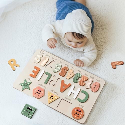 Wood Name Puzzle, Kid Gifts, Toddlers Name Puzzle, Baby Boy and Girl Gift, Toddler Gifts, Birthday Gift, Toddler Toy, Baby Toy, Montessori, Custom Blocks thumbnail 8
