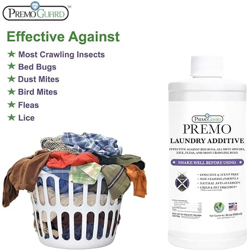 Bed Bug & Mite Laundry Detergent Additive By Premo Guard – 32 oz – Child & Pet Friendly – Stain & Odor Free – Best Natural Non-Toxin Treatment thumbnail 3