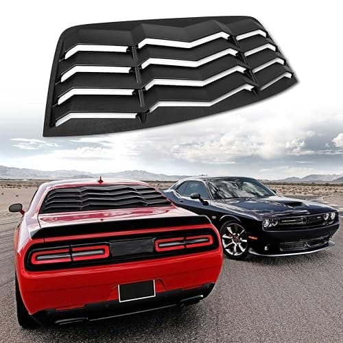 ROUTEKING Rear Window Louver, Rear Windshield Sun Shade Cover Compatible with Dodge Challenger 2008-2022 2023 in GT Lambo Style, Matte Black ABS Material, Anti-Peeping and Shade thumbnail 7