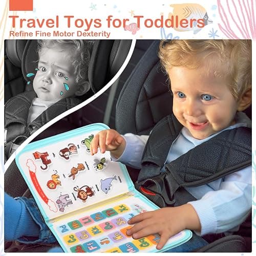 Teefrye Toddler Busy Board Montessori Toys for Toddlers 1-3 Year Old Educational Activity Book Board Sensory Travel Toys Ages 2-4 Preschool Learning Fine Motor Skills Toy Quiet Book Gift for Kids thumbnail 5