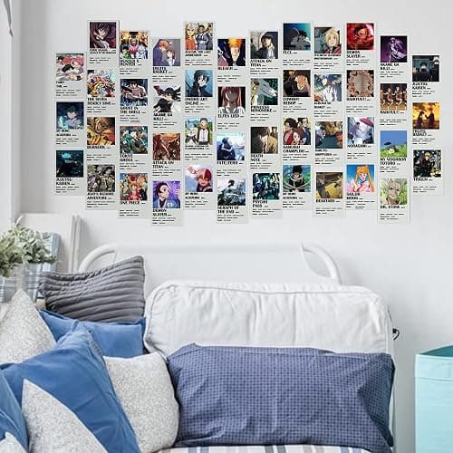 Fardes Anime Posters, Anime Room Decor Aesthetic, Cute Manga Stuff for Kawaii Decor for Bedroom, Mini Wall Collage for Girls and Boys Room, Kawaii Merchant for Wall Decor thumbnail 2