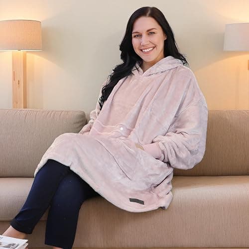 Catalonia Oversized Blanket Hoodie Sweatshirt, Fleece Pullover with Large Front Pocket, for Adults Men Women thumbnail 8