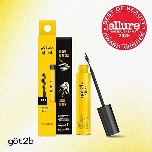 got2b Glued Brow Gel & Edge Control, Strong Hold, Clear, 0.54 Fl Oz | Tames brows and flyaways, Sweat-resistant with castor oil, Quick-dry formula, Vegan formula, Dual-sided brush thumbnail 11