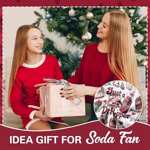 Hugmora Just a Girl Who Loves Soda Blanket, Fans Gifts for Soda, White | Soda Stuff for Girl, Blankets Throws Lightweight Soft Flannel, 50'' x 60'' thumbnail 5