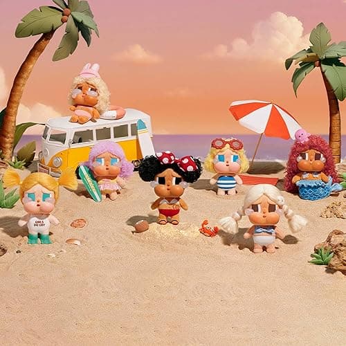 POP MART Crybaby Vacation Mode On Series-Vinyl Plush Pendant Blind Box, Collectible Toys, Holiday Birthday Gifts for Girls and Boys, Single Box thumbnail 9