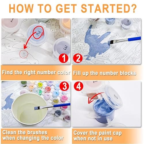 6 Pack Paint by Number for Adult Kits, JATOK 6 Sets Independent of Pigments DIY Landscape Oil Painting by Number Kits on Canvas for Adults Beginners for Home Wall Decoration 12 x 16in/30x40cm,Independent packaging Without Frames thumbnail 8