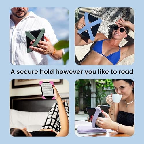 Strapsicle Silicone Hand Straps | Accessory for Kindle Paperwhite 6.8–7" (2021–2024) and Kobo Aura HD | 2‑Pack | Sage Green thumbnail 2