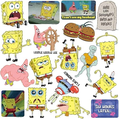 Spongebob Meme Sticker Pack 50ct – Die Cut Vinyl Large Deluxe Variety Set for Laptop, Water Bottle, Scrapbooking, Tablet & Indoor/Outdoor Use thumbnail 5