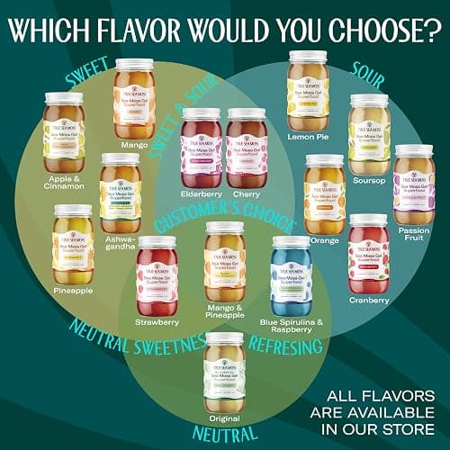 TrueSeaMoss Sea Moss Gel – Made in USA – Wildcrafted Seamoss, Fruits & Jarred Vegetables – Blue Spirulina, Pack of 1 (Labels may Vary) thumbnail 6