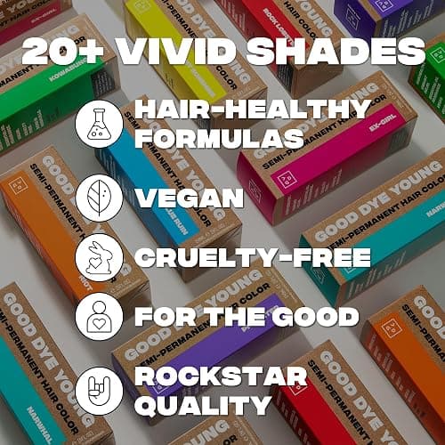 Good Dye Young x Rico Nasty Purple Semi-Permanent Hair Dye, Vegan and Cruelty-Free, Semi-Permanent Hair Color (Deep Purple, 5FL OZ) | Vegan and Cruelty-Free Deep Purple Hair Dye, Lasts 16-24+ Washes, Non-Damaging Conditioning Hair Color, Rico Nasty Collab thumbnail 8