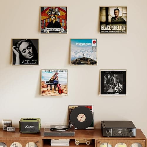 Laurensory Vinyl Record Shelf Wall Mount Shelves, 12 inch Clear Acrylic Vinyl Record Holder Display, Floating Shelves for Wall Decor, Magazine Rack, Kids Bookshelf, for Bedroom, Living Room, 6 Pack thumbnail 7