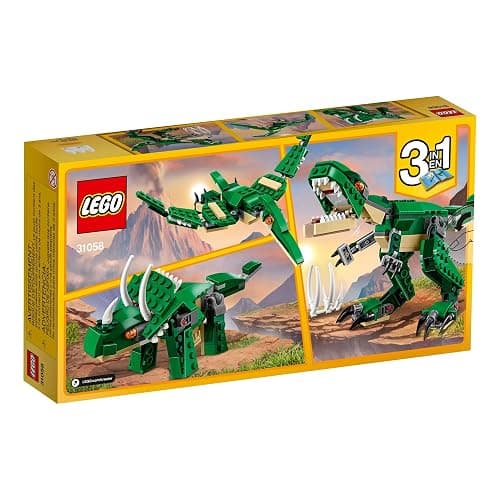 LEGO Creator 3 in 1 Mighty Dinosaur Toy, Transforms from T. rex to Triceratops to Pterodactyl Dinosaur Figures, Great Gift for 7-12 Year Old Boys & Girls, 31058 thumbnail 5
