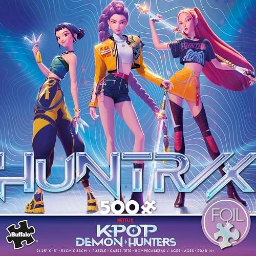 Buffalo Games – for The Fans 500 Piece Kpop Demon Hunters Foil Jigsaw Puzzle - Colorful Puzzles for Adults – Precision-Cut Pieces, Beautiful Artwork, and Hours of Relaxing Fun thumbnail 3