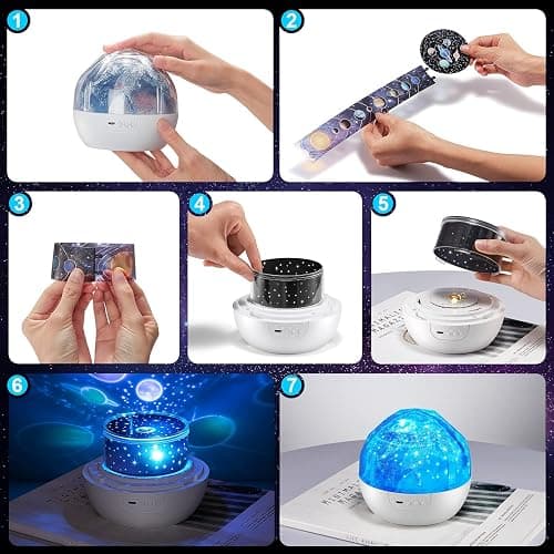 Solar System for Kids Projector Night Light, 360°Rotating+5 Films Planet Space Projector for Bedroom, Bright Night Light for Boys Room, Space Toys for Kids 3-5, Solar System Planet Toys for Boy Gifts thumbnail 8