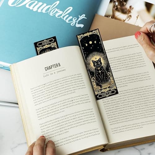 100 Pcs Gothic Tarot Bookmarks Bulk, Dark Academia Witchy Book Marks for Reading, Skeleton Paper Page Markers, Bookish Gifts for Reading Women Book Lovers Men, Dark Romance Merch thumbnail 5
