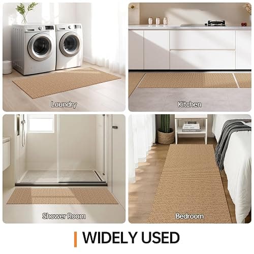 HOMEK Kitchen Rugs and Mats Non Skid Washable [2PCS] (17.3" x 30"+ 17.3" x 48"), Absorbent Kitchen Floor Mats, Boho Cotton Kitchen Runner Rugs Comfort Standing Mat for Sink Hallway Laundry thumbnail 8