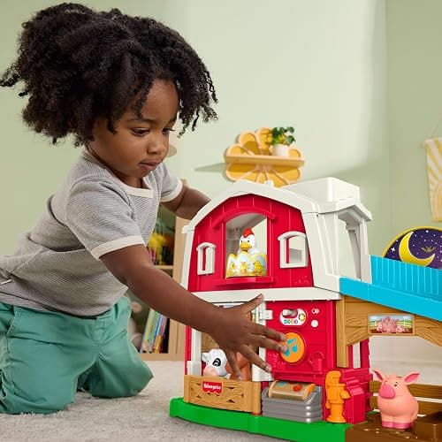 Fisher-Price Little People Caring for Animals Farm. Interactive playset with Smart Stages learning for toddlers and kids. Ages 1-5 years. English, French, German, Italian, Dutch edition. JGX08 thumbnail 4
