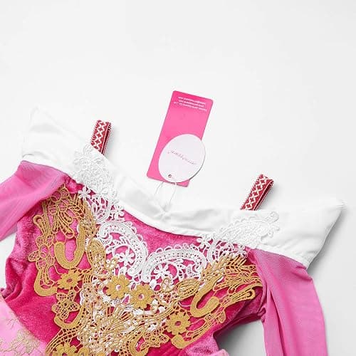 JerrisApparel Girls Pink Princess Costume Halloween Cosplay Party Dress up thumbnail 4