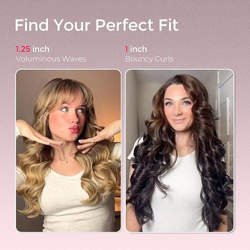 TYMO CurlPro Plus Automatic Rotating Curling Iron - Upgraded Long Barrel Curling Wand for Long Hair, Ceramic Hair Curler for Women, Anti-Scald, 600M Ionic, Dual Voltage, Gold Blush, 1 1/4 Inch thumbnail 4