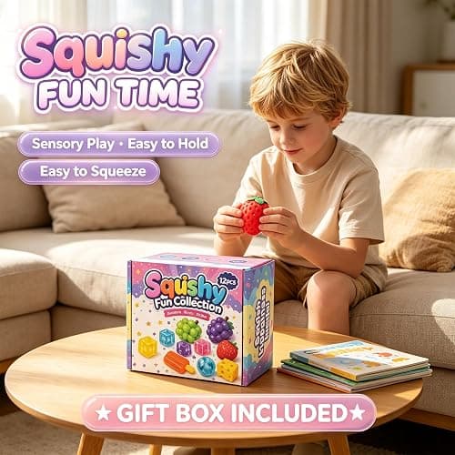 12PCS Squishy Box Mystery Fun Set Pack,Coconut Oil Strawberries, Soft Anxiety Relief with Wet Rebound, Squeeze & Squish Stress Reliever thumbnail 6