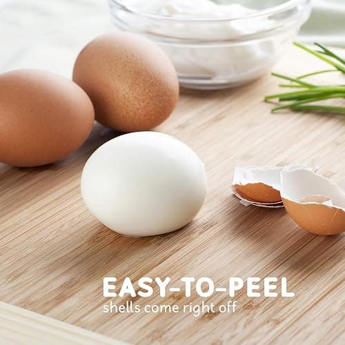 Elite Gourmet EGC710DKG Rapid Egg Cooker, 7 Easy-To-Peel, Hard, Medium, Soft Boiled Eggs, Poacher, Omelet Maker, Auto Shut-Off, Alarm, 16-Recipe Booklet, BPA-Free, Ash thumbnail 2