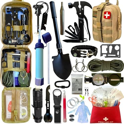BIRKOSCH Comprehensive Emergency First Aid Kit – Over 60 Essential Supplies with 15 Multipurpose Tools – Compact, Lightweight, and Durable – Ideal for Home, Travel, and Outdoor Safety - Image 1